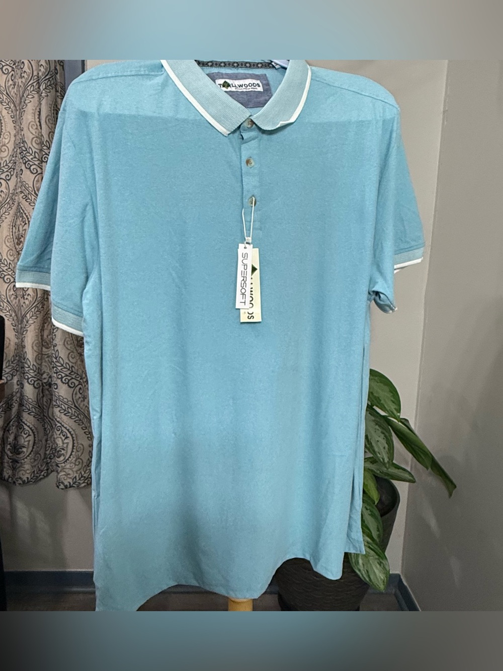 Tallwoods Supersoft Men’s XL Delph Blue Polo Shirt New With Tags